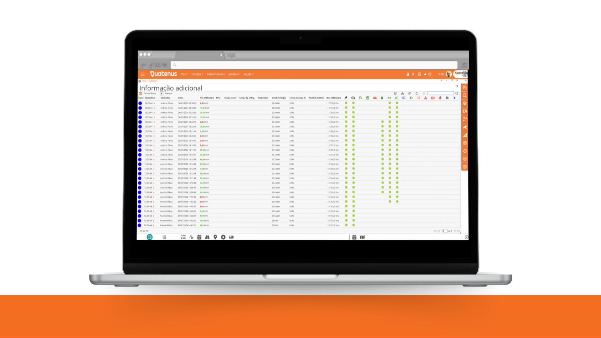 Software de Gestão Quatenus - Telemetria